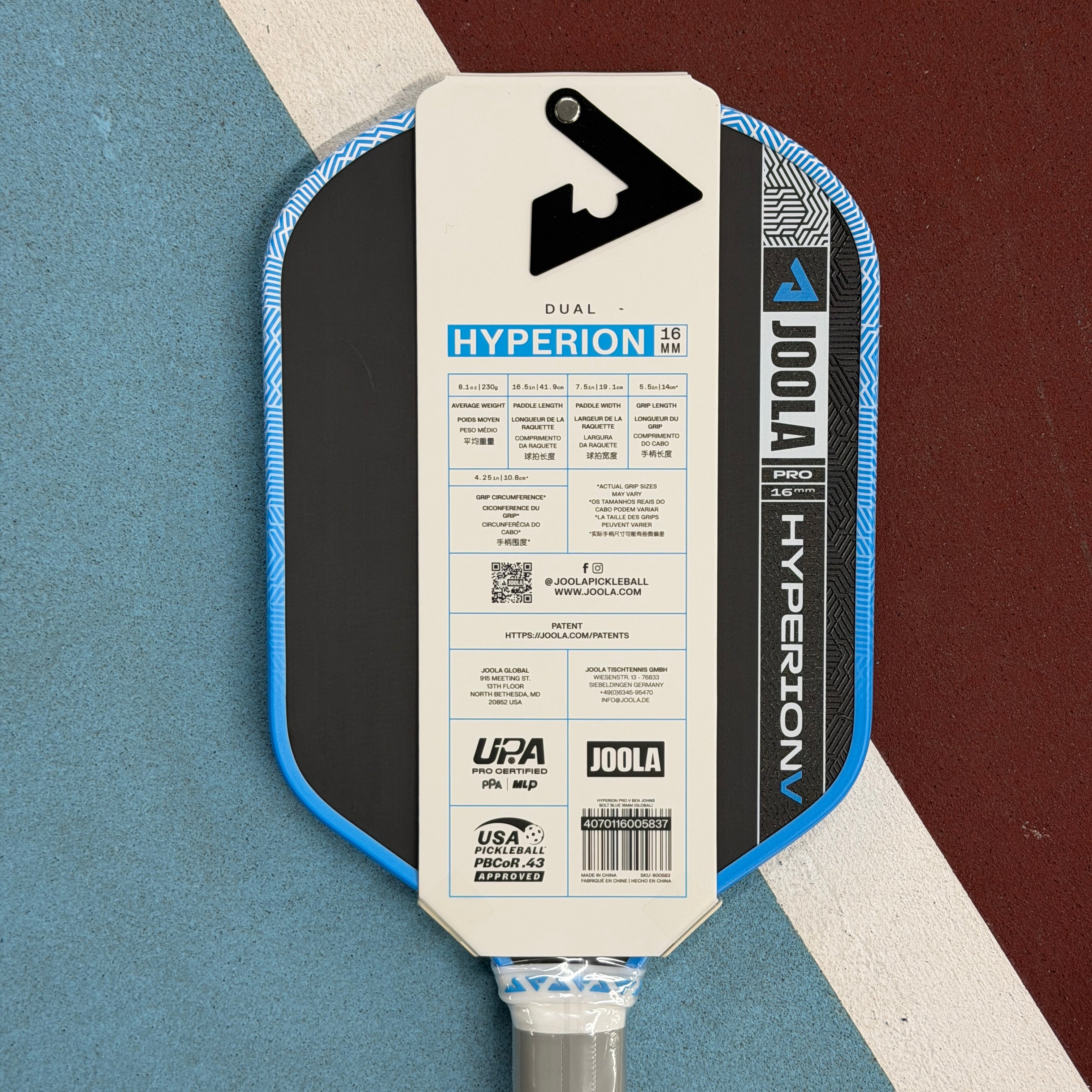 Joola Pro V 16mm Hyperion Hybrid Pickleball Paddle