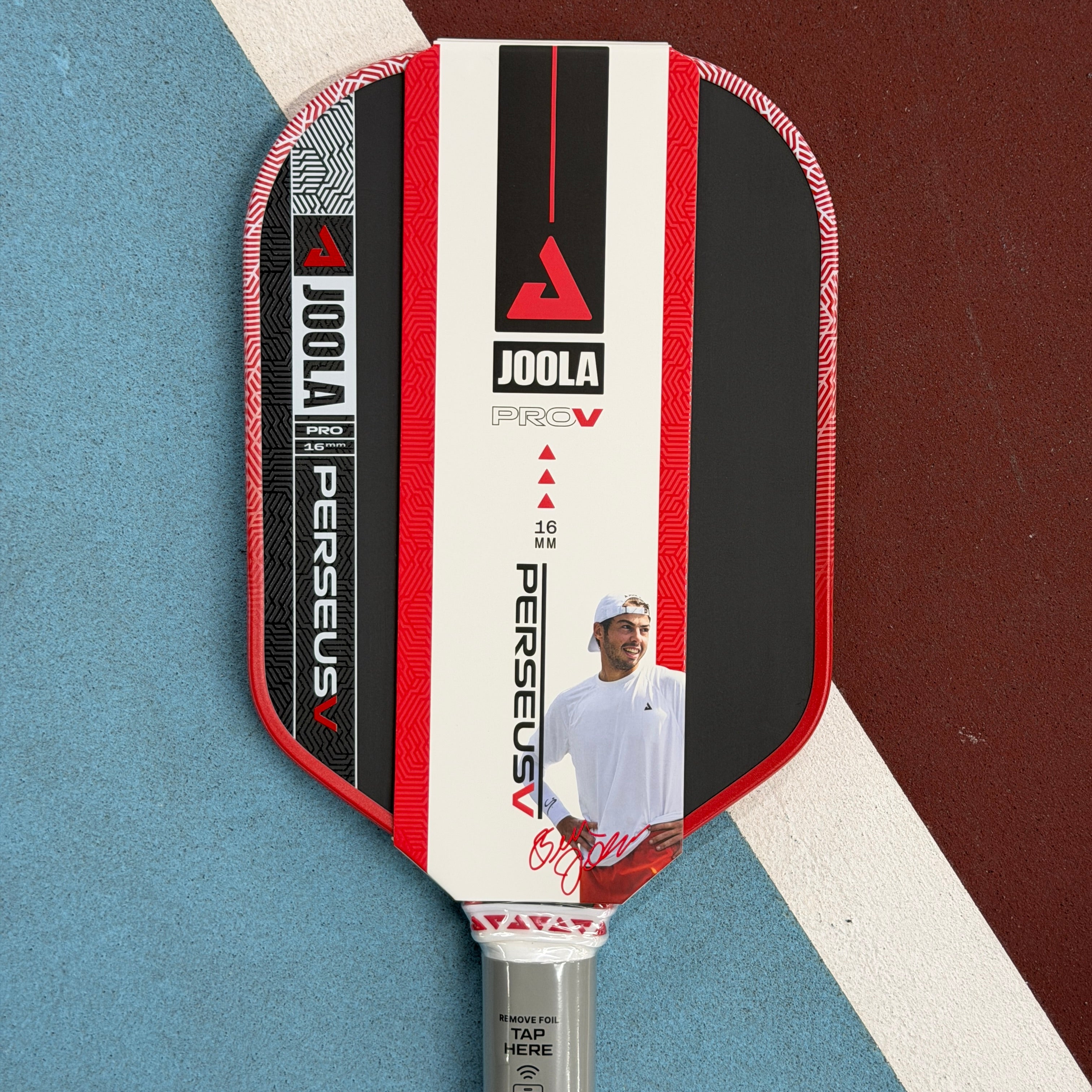 Joola Pro V 16mm Perseus Elongated Pickleball Paddle Red