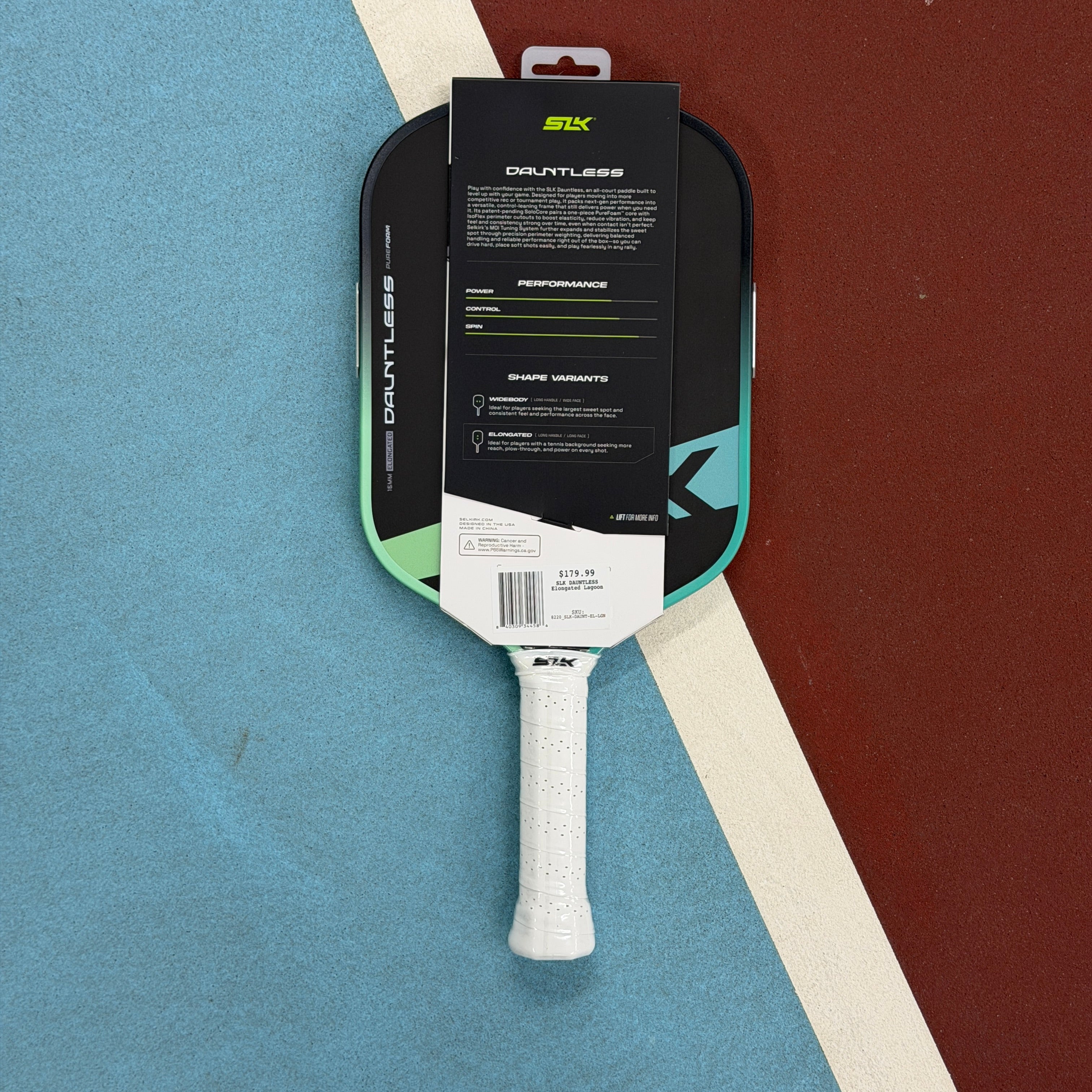 SLK DAUNTLESS ELONGATED - LAGOON - Pickleball Paddle