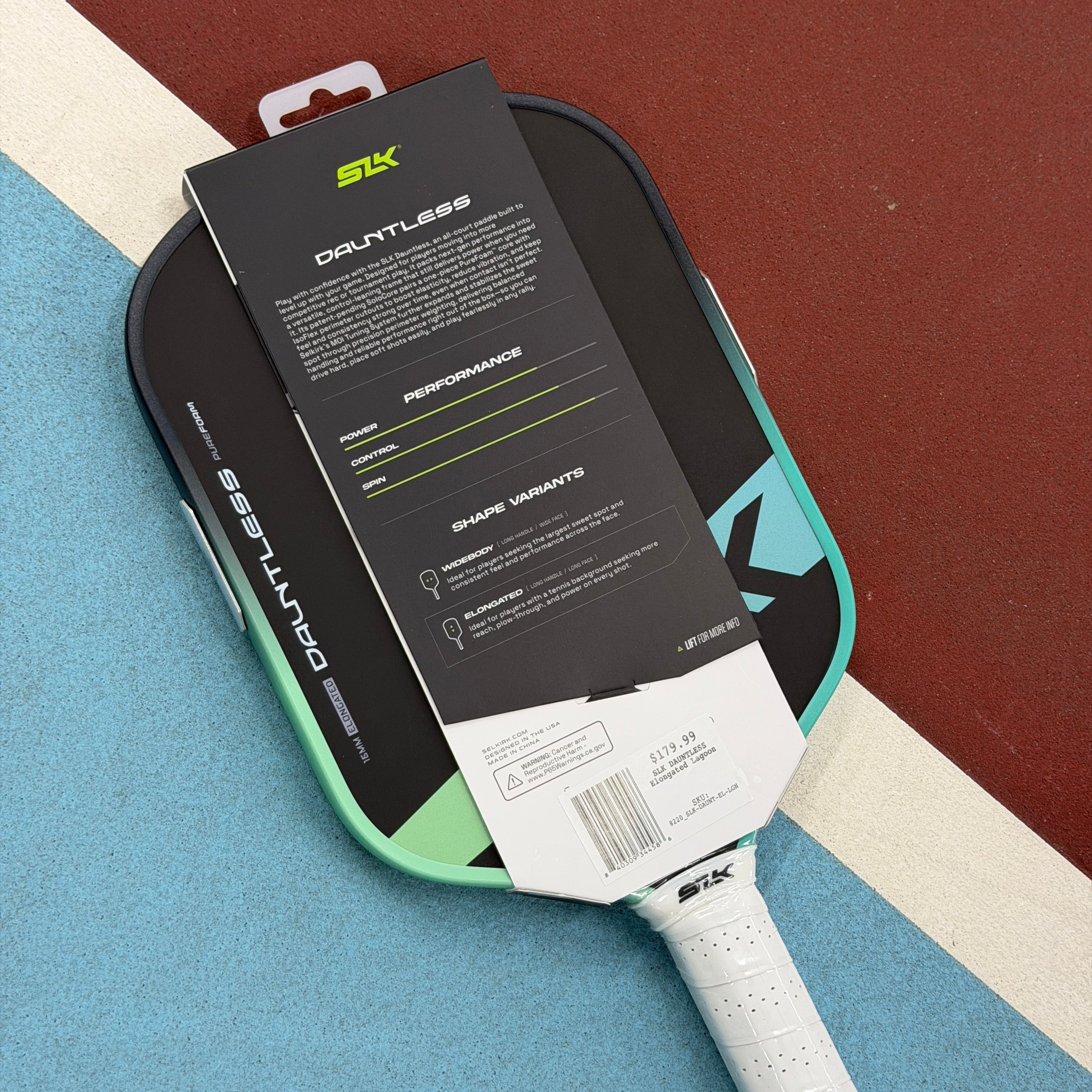 SLK DAUNTLESS ELONGATED - LAGOON - Pickleball Paddle