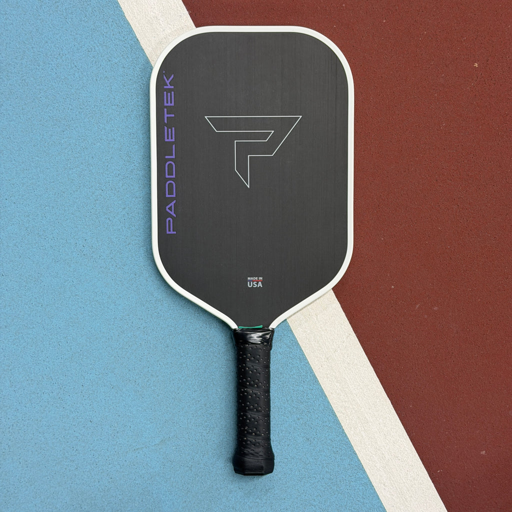 Paddletek TKO-C 14.3 White/Purple Pickleball Paddle 5.25 HANDLE
