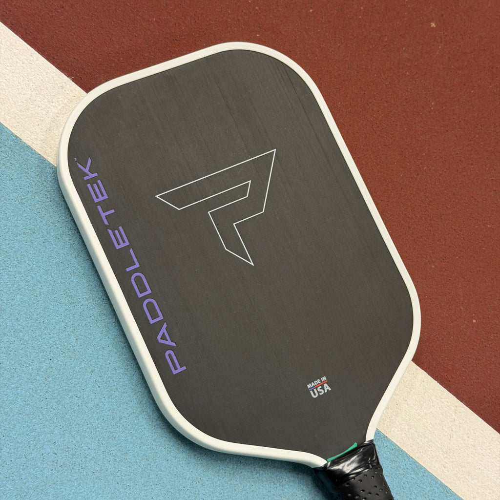 Paddletek TKO-C 14.3 White/Purple Pickleball Paddle 5.25 HANDLE