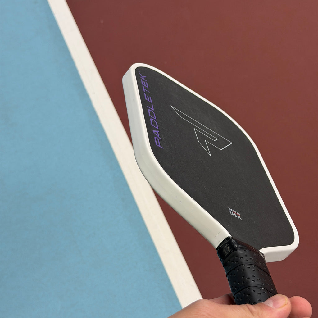 Paddletek TKO-C 14.3 White/Purple Pickleball Paddle 5.25 HANDLE