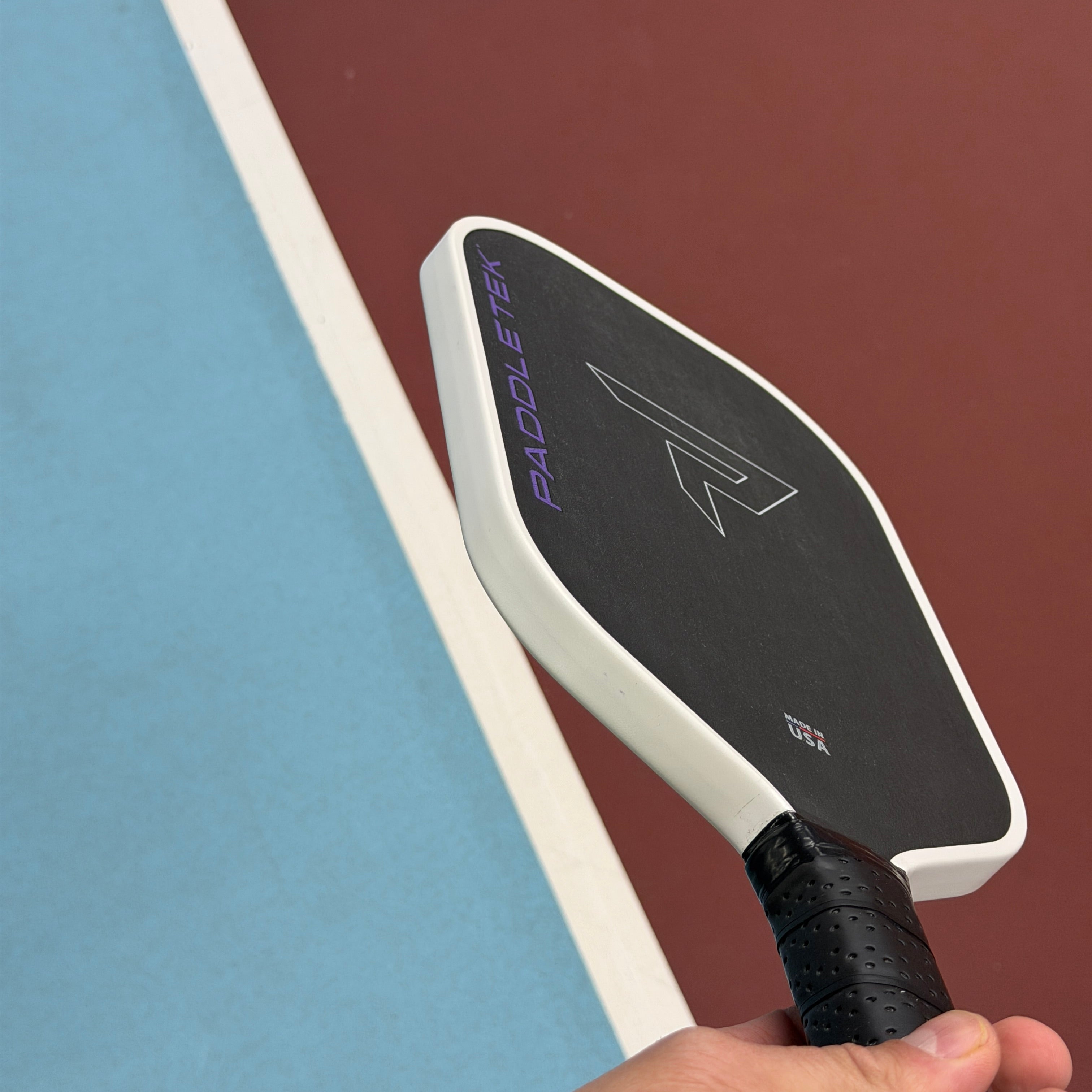 Paddletek TKO-C 14.3 White/Purple Pickleball Paddle 5.25 HANDLE