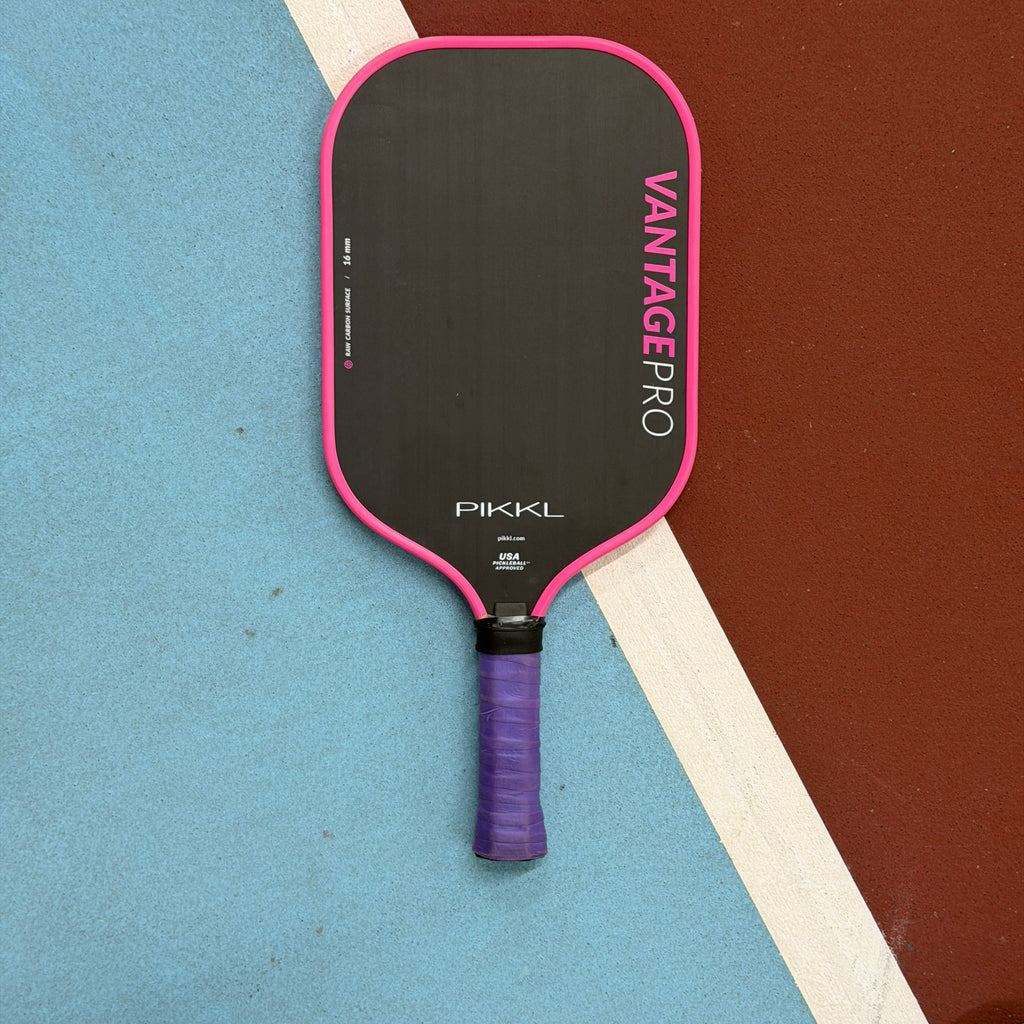 PIKKL Vantage Pro 16mm Elongated Pickleball Paddle Pink - USED
