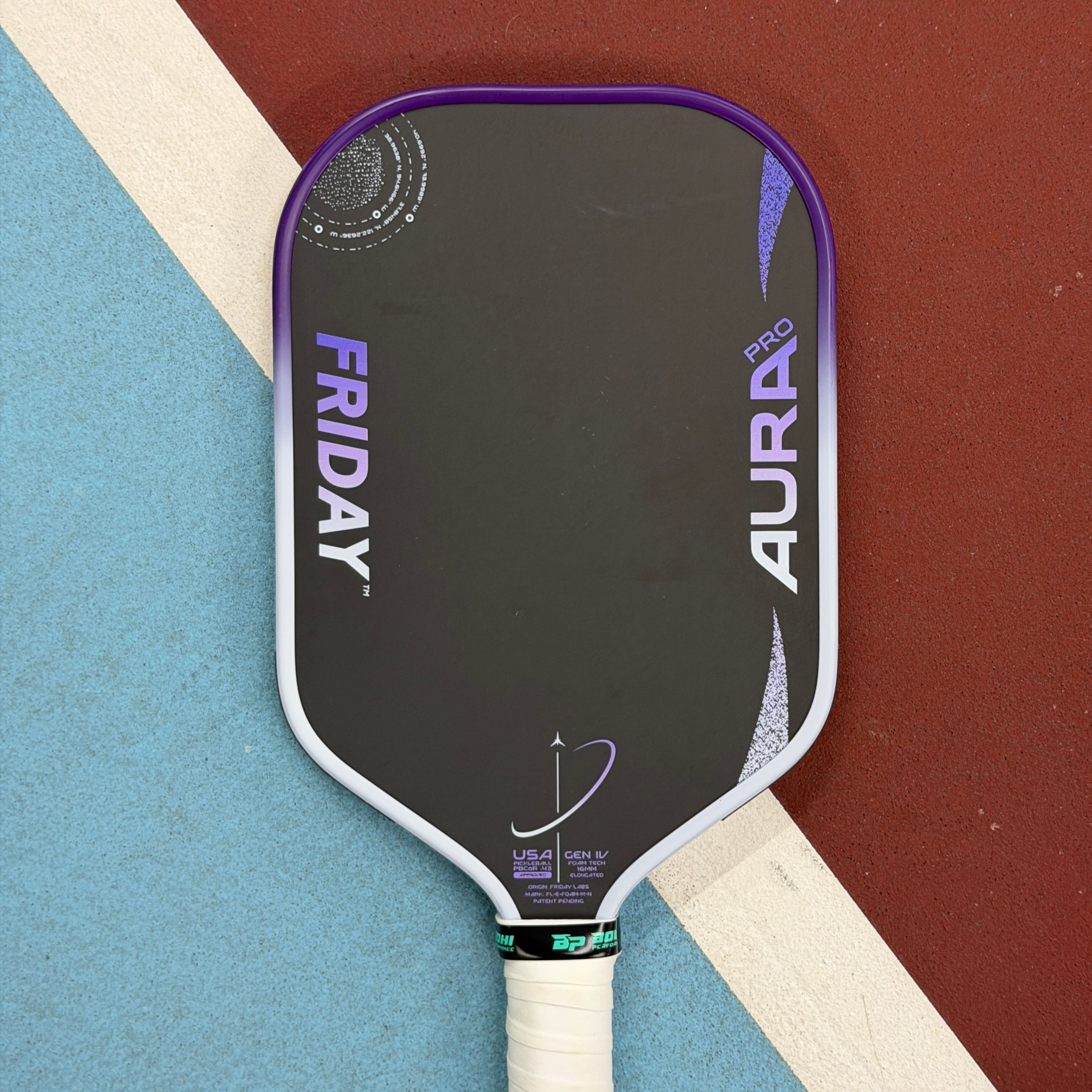 Friday Aura Pro Foam Core Elongated Pickleball Paddle - Purple