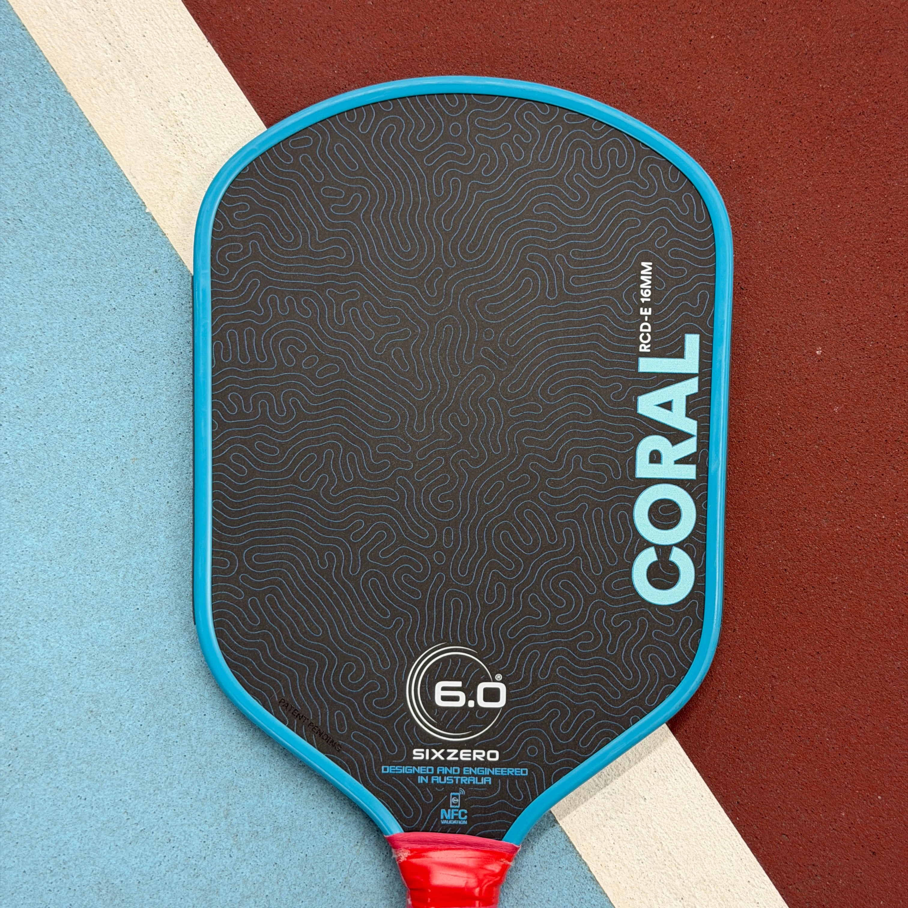 Six Zero Coral Elongated Pickleball Paddle - Blue - USED