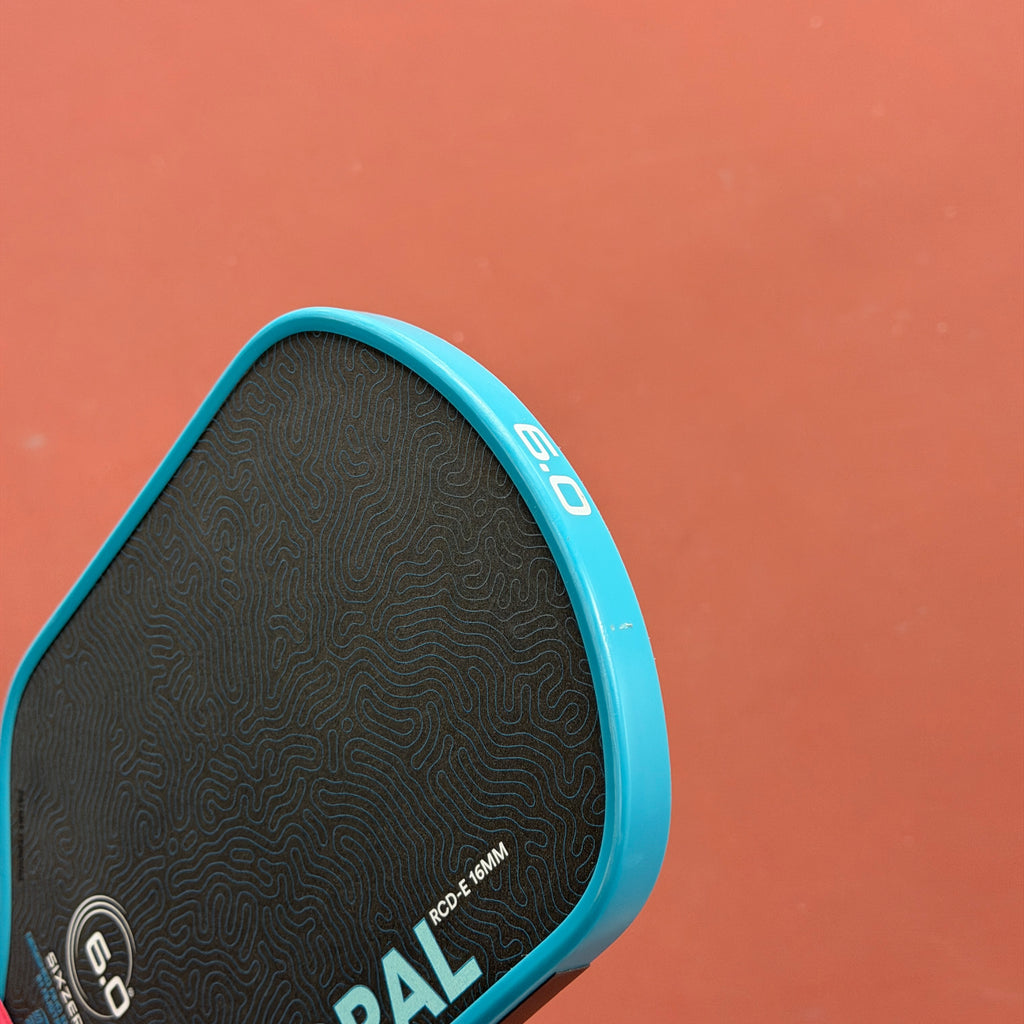 Six Zero Coral Elongated Pickleball Paddle - Blue - USED