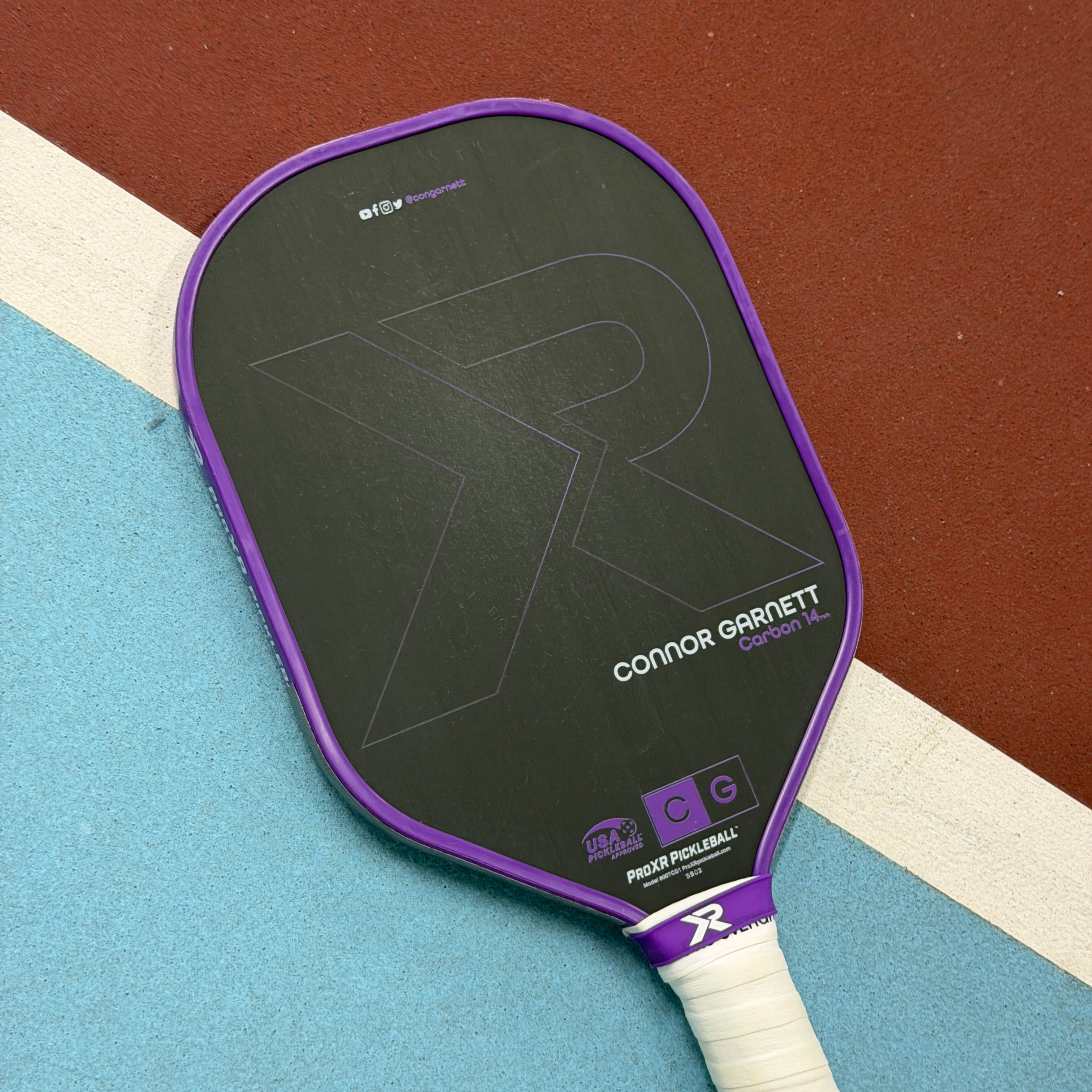 ProXR Carbon 14 Connor Garnet Signature Elongated Pickleball Paddle - USED