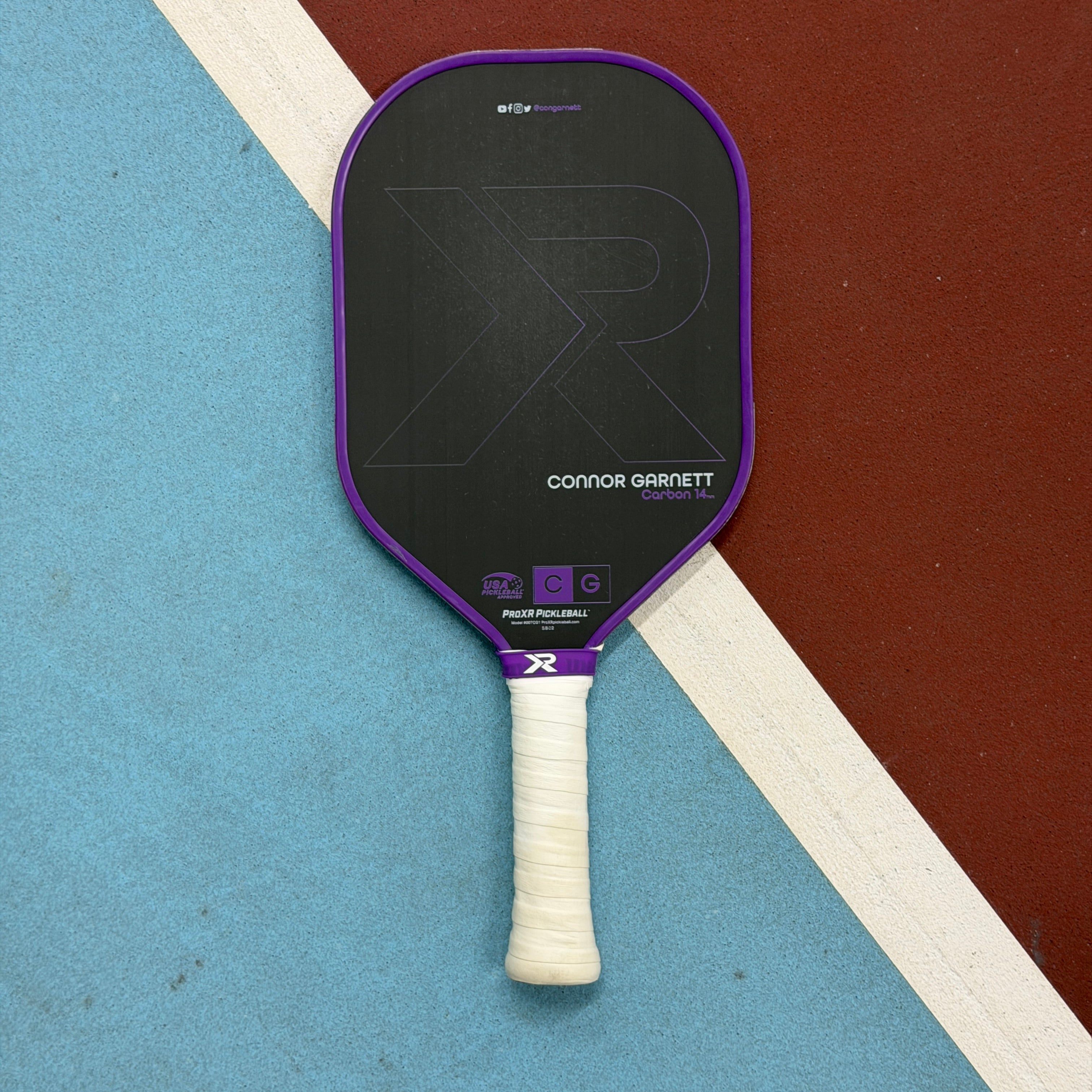ProXR Carbon 14 Connor Garnet Signature Elongated Pickleball Paddle - USED