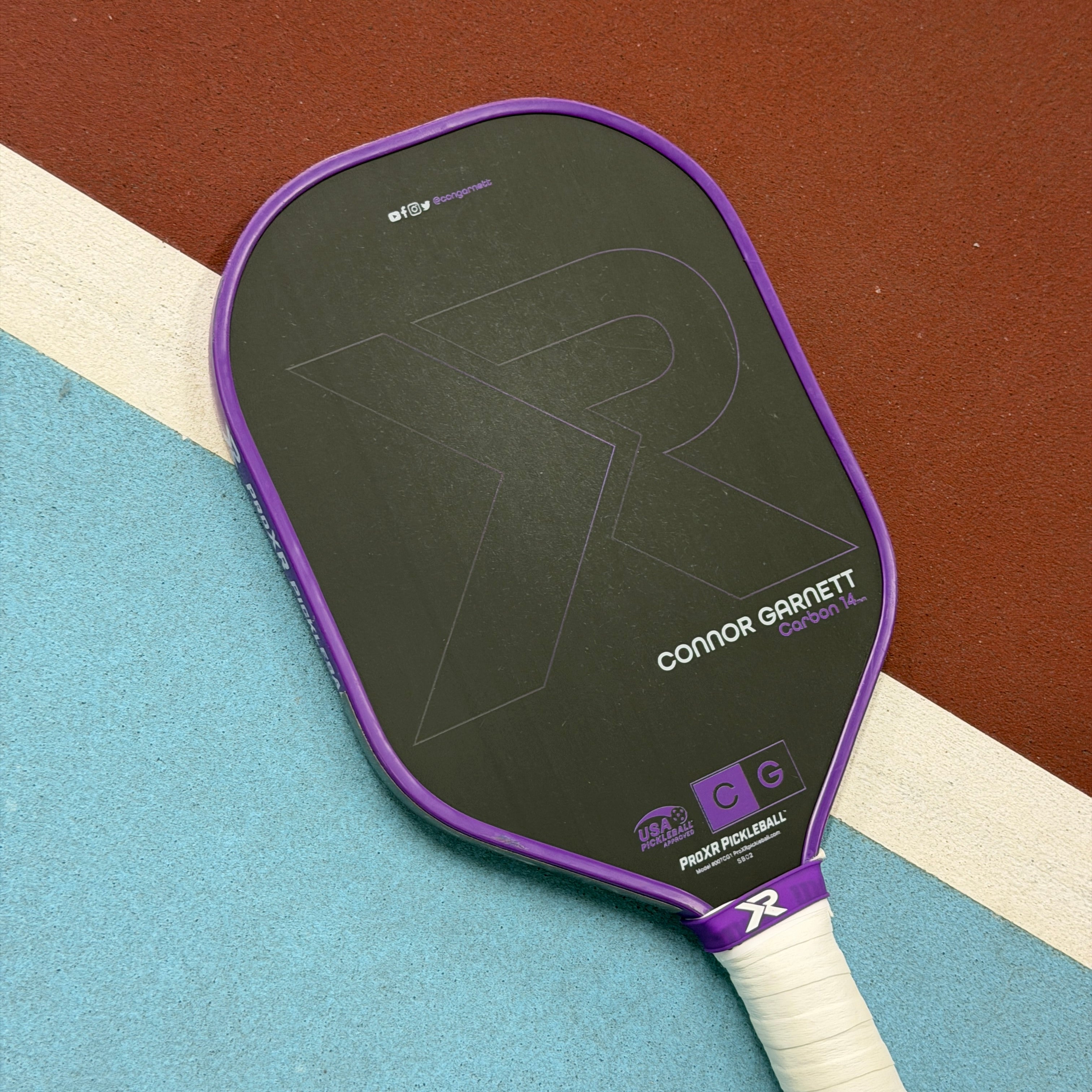 ProXR Carbon 14 Connor Garnet Signature Elongated Pickleball Paddle - USED