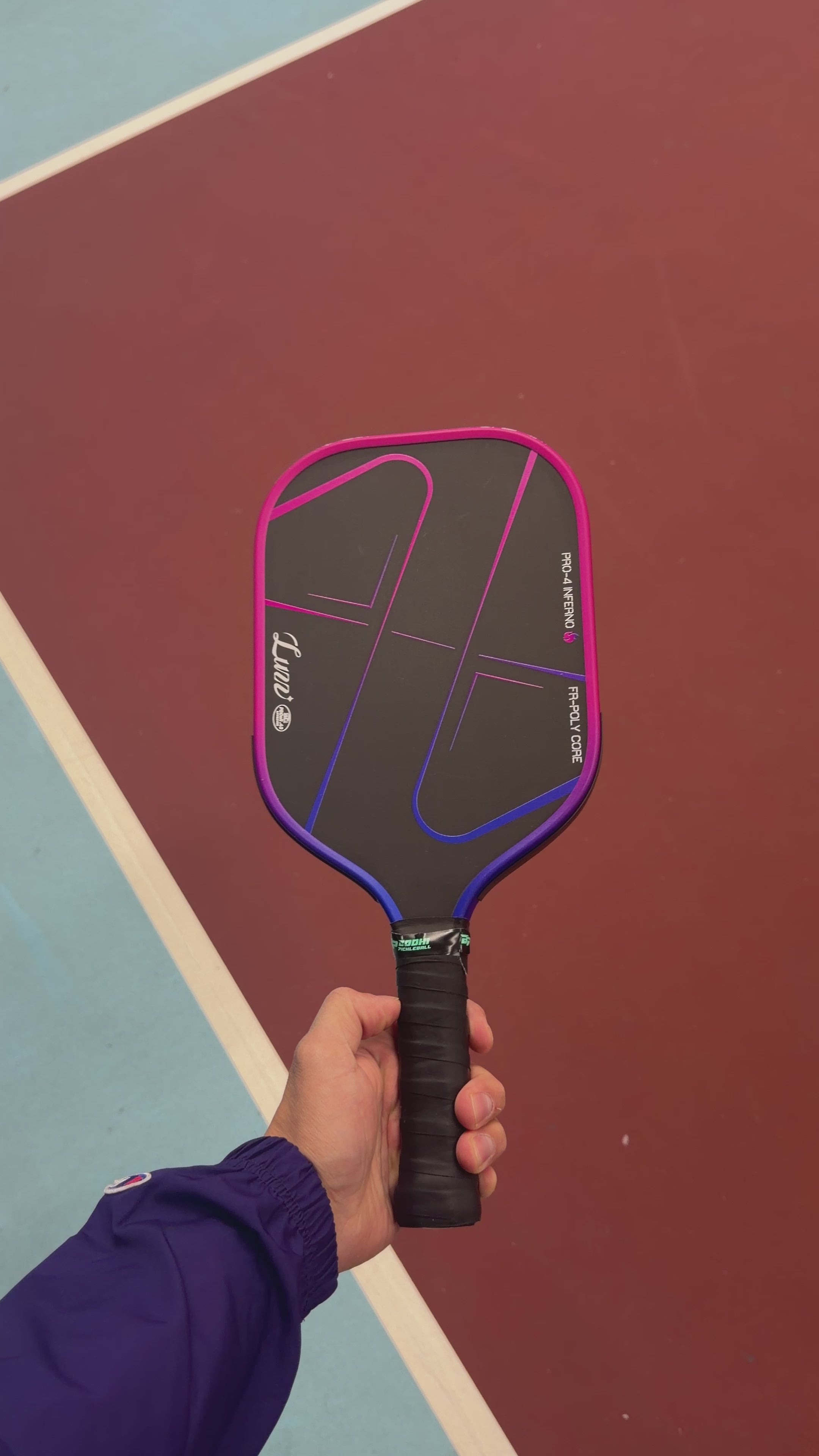 Luzz Pro-4 Inferno Elongated Pickleball Paddle Pink - Used