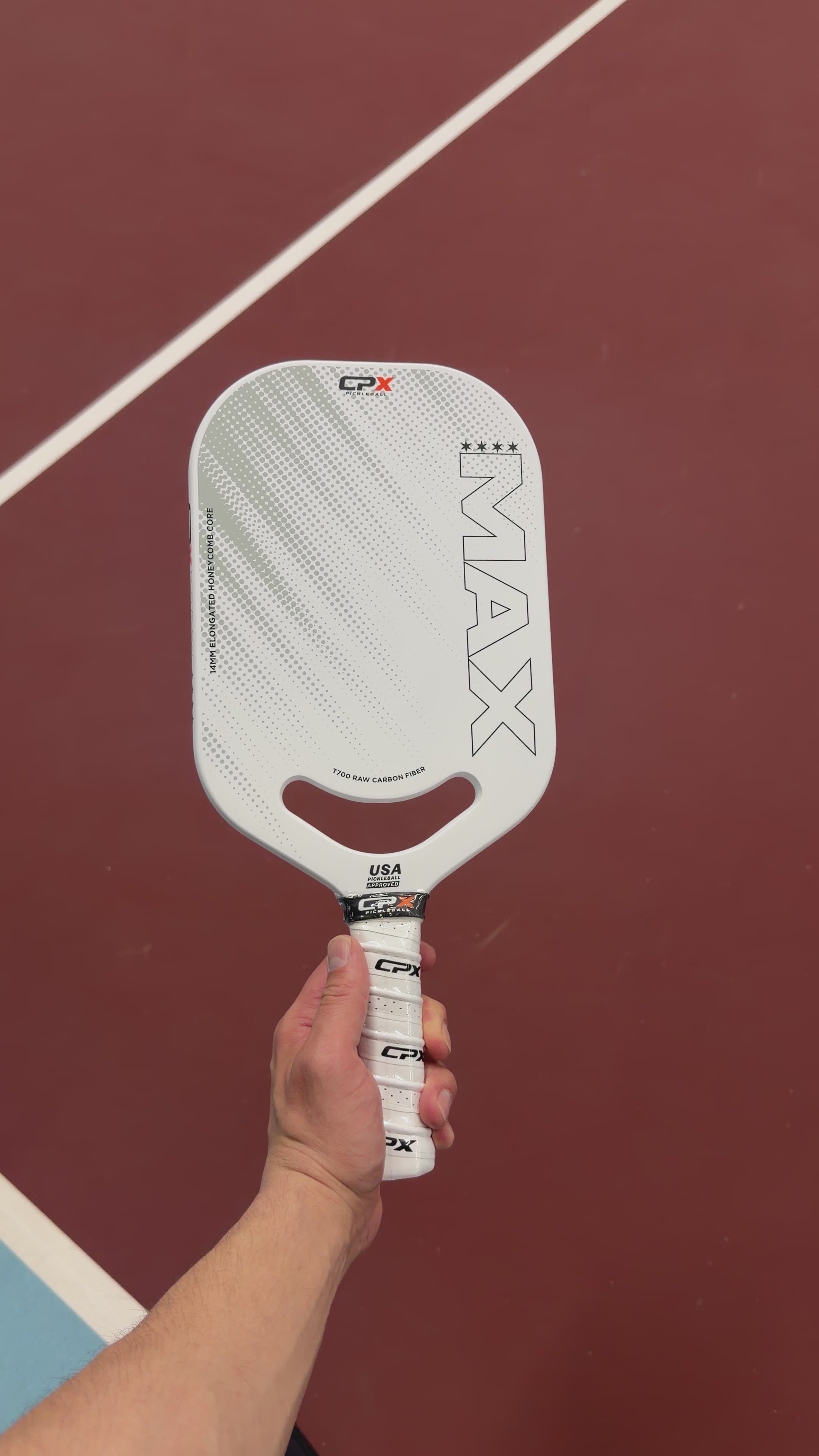 CPX Max White 14mm Pickleball Paddle - NEW