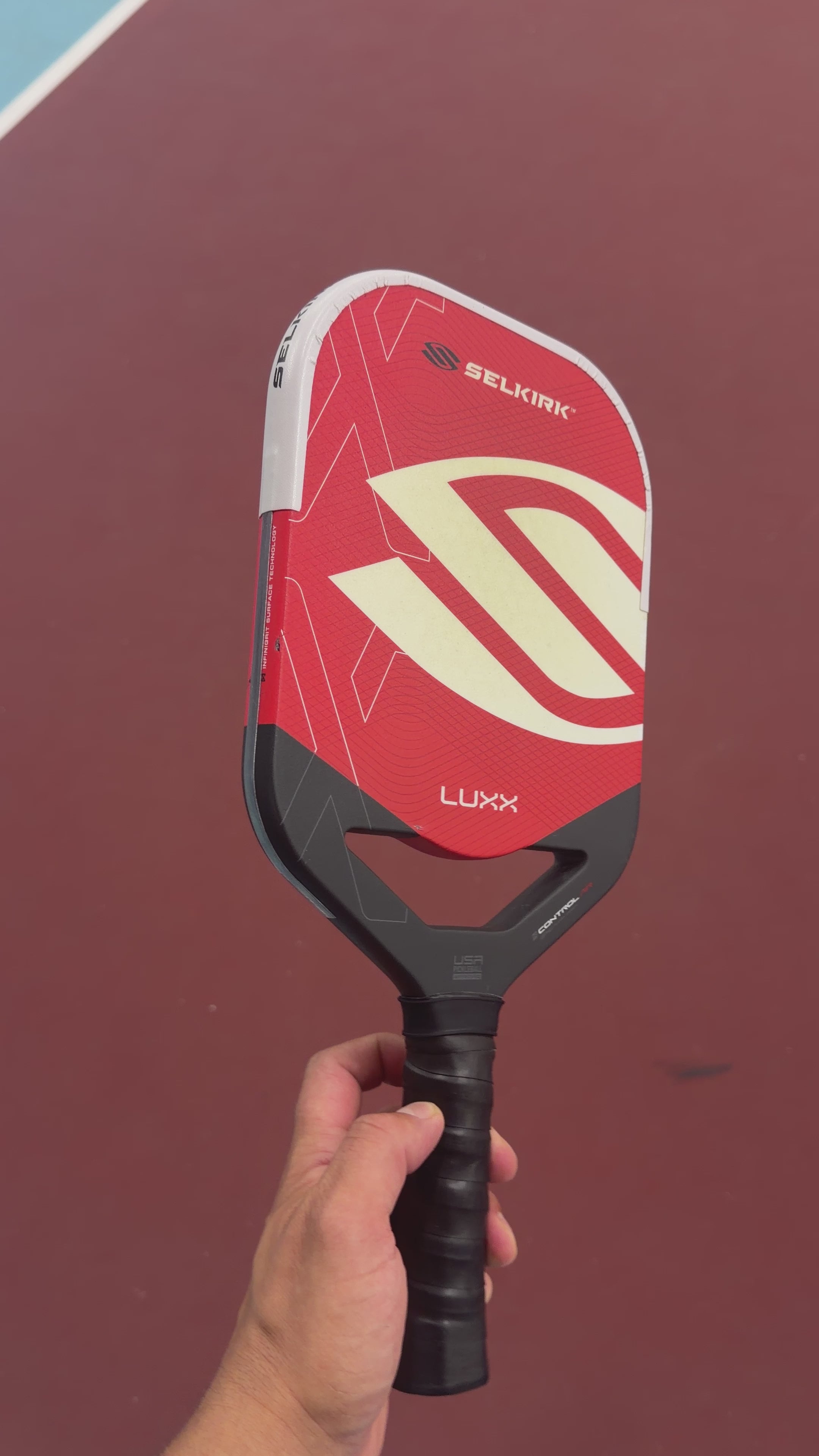 Selkirk Luxx Control Air Epic Widebody Pickleball Paddle v2 Infinigtrit - Red - Used