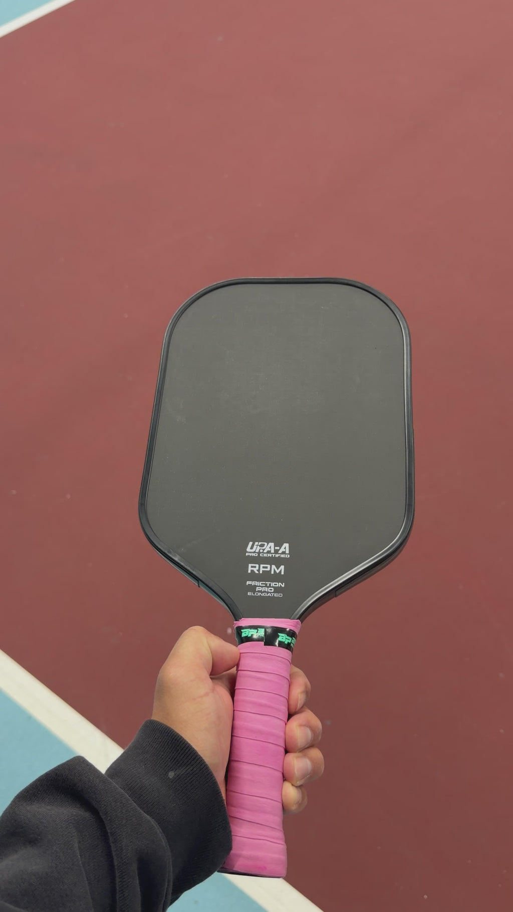 RPM Friction Pro V1 Elongated Pickleball Paddle Blackout Edition - USED