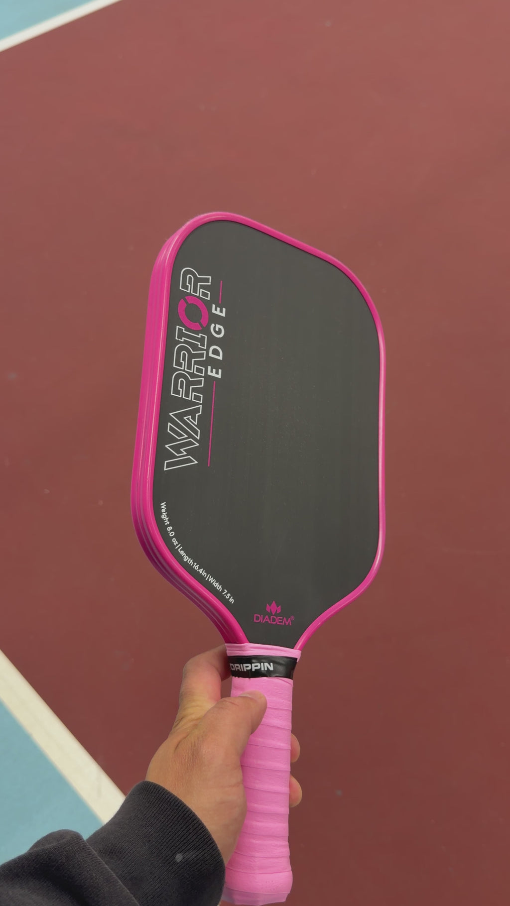 Diadem Warrior Edge Elongated Pickleball Paddle - Pink - USED