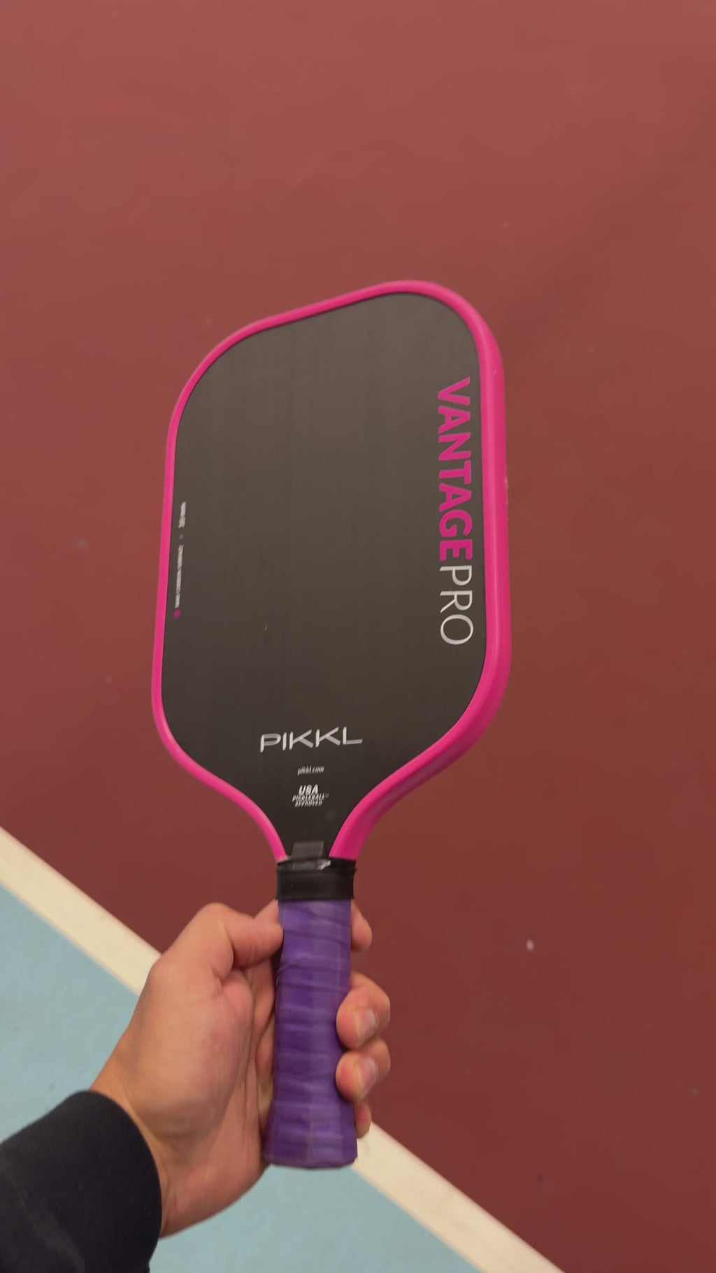 PIKKL Vantage Pro 16mm Elongated Pickleball Paddle Pink - USED