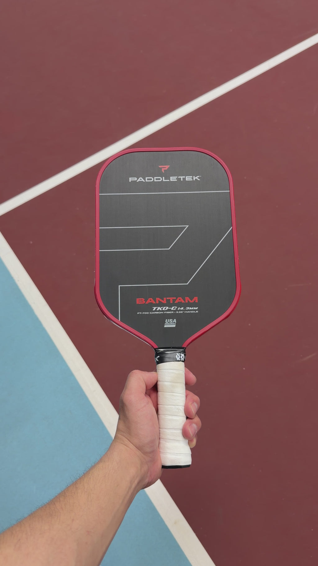 Paddletek Bantam TKO-C 14.3mm Elongated Pickleball Paddle Christian Alshon - USED