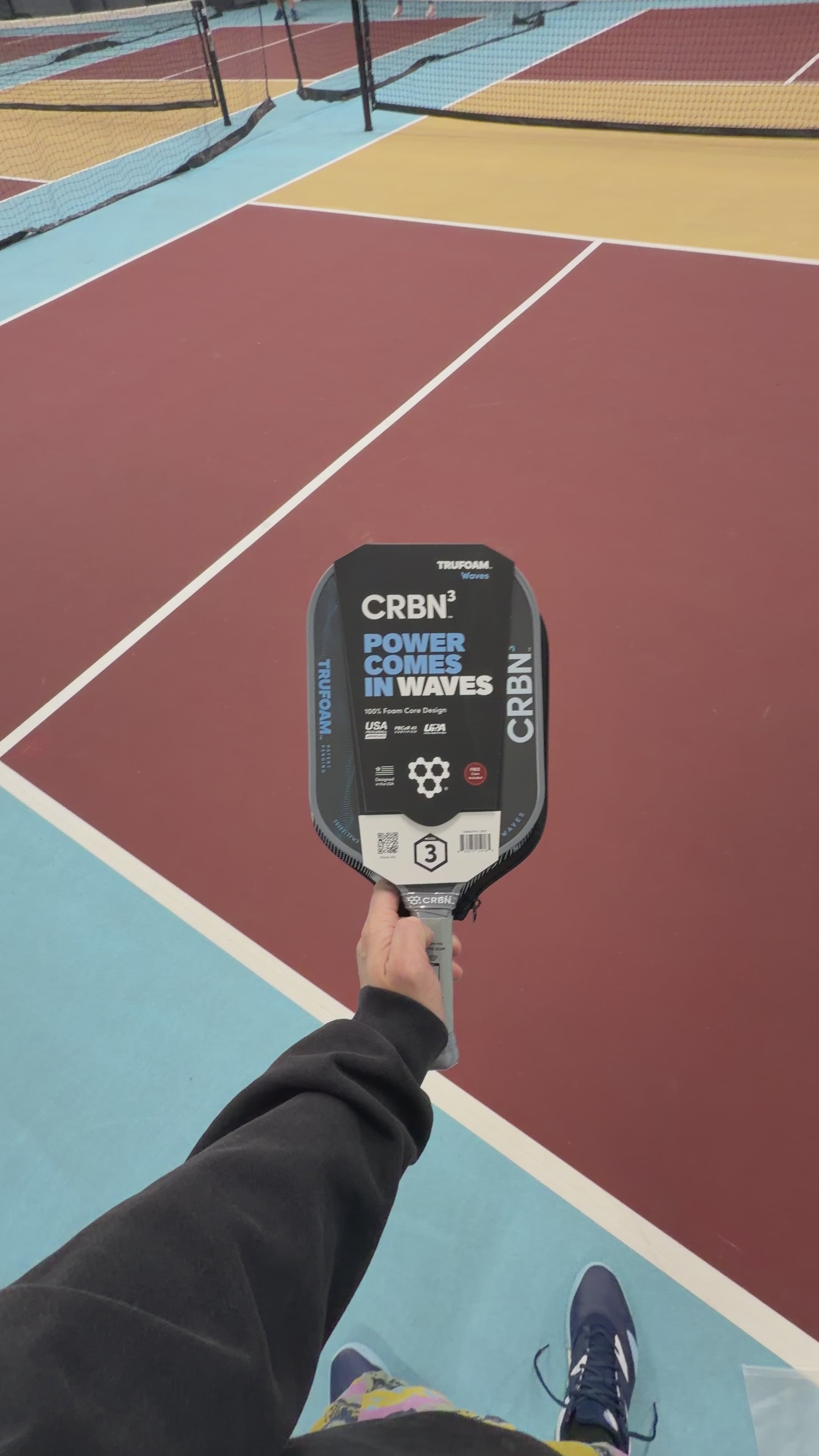 CRBN 3 Waves Trufoam Elongated Pickleball Paddle NEW